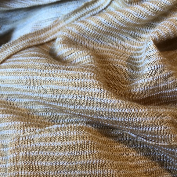 NWT Project Social T raw pocket semi sheer pinstripe v neck oversize XS - Picture 10 of 11